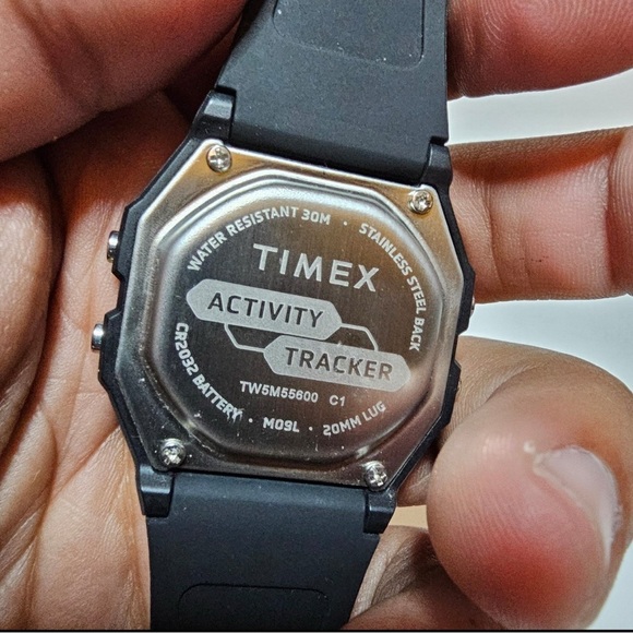 Timex TW5M55600 Step/Activity Tracker Indiglo Chronograph Black Resin Strap Work - Picture 7 of 7